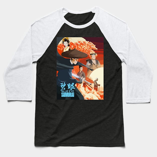 Blue Eye Samurai Baseball T-Shirt by abdul rahim